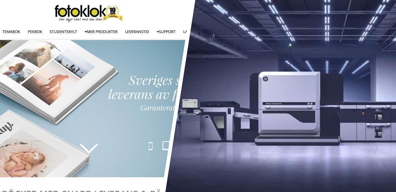 Markbladet digitaltryck & printshop som driver Fotoklok investerar stort i ny tryckpress.