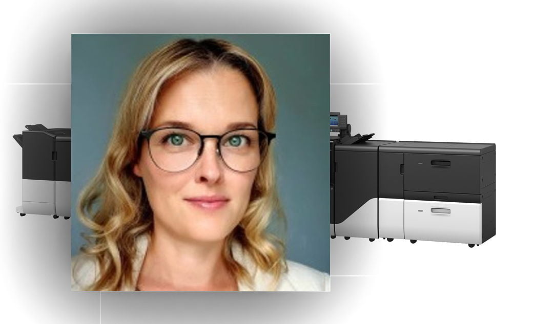 Johanna Neiglic är försäljningsansvarig för inkjet produktionsskrivare på Kyocera i Finland.