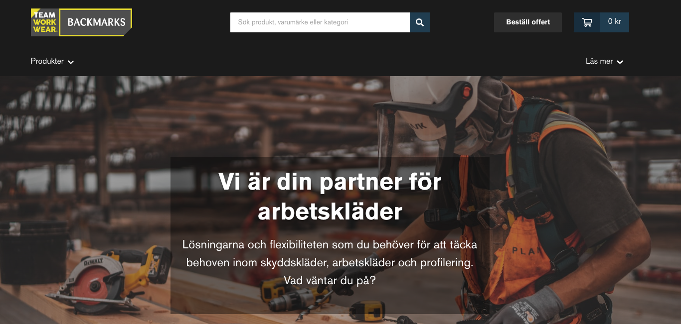 Ny webblösning för Team Workwears medlemmar.